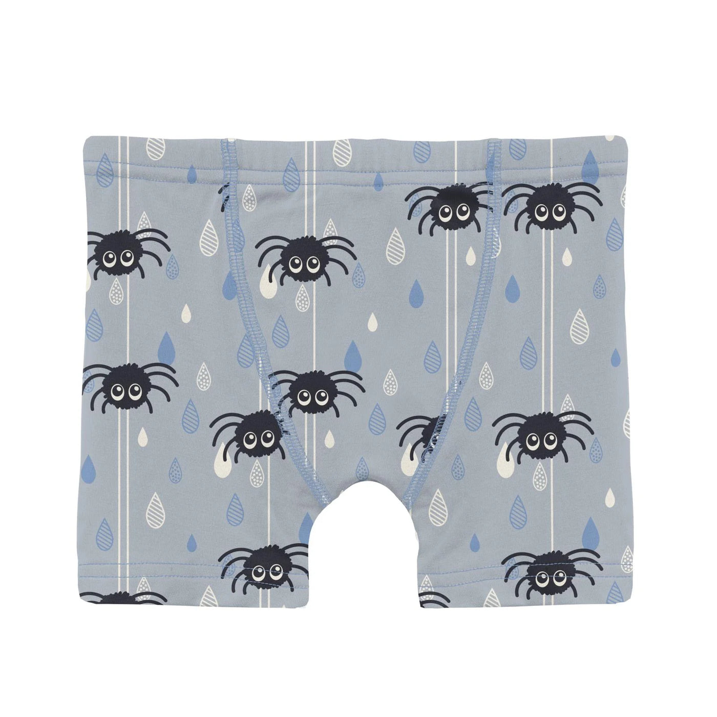 Pearl Blue Itsy Bitsy Spider Print Boxer Brief