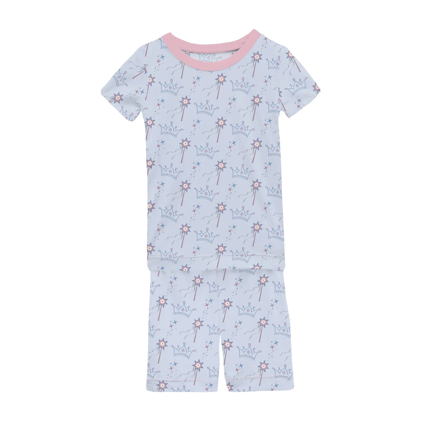 Dew Magical Princess Print Short Sleeve Pajama Set with Shorts