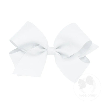 Medium Classic Grosgrain Hair Bow- Plain Wrap (7 Color Options)