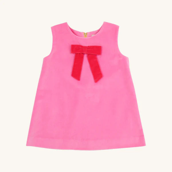 Hamptons Hot Pink Velveteen with Richmond Red Bow Jilly Jumper