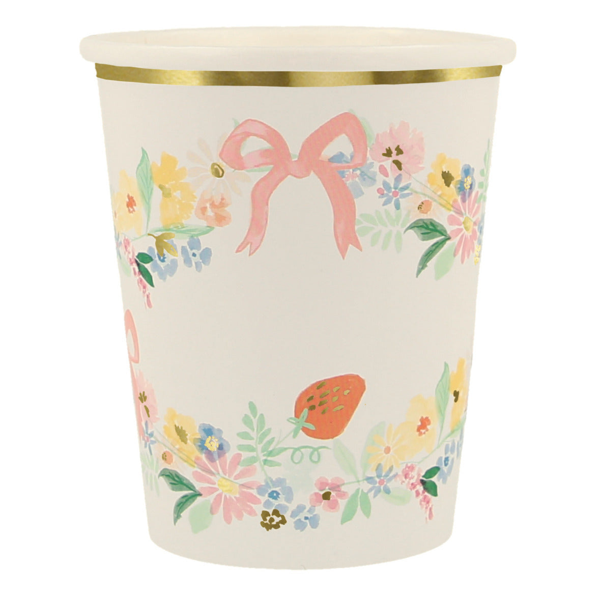 Elegant Floral Cups- Pack of 8