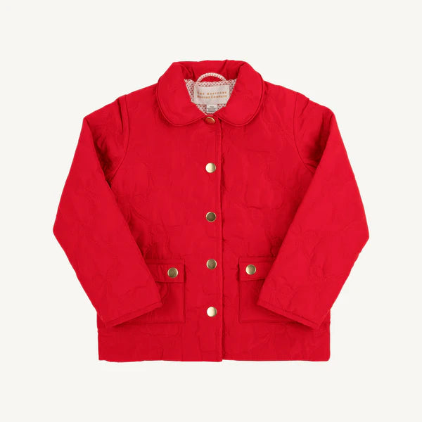 Richmond Red Bows with Microdots Kendall Quilted Coat