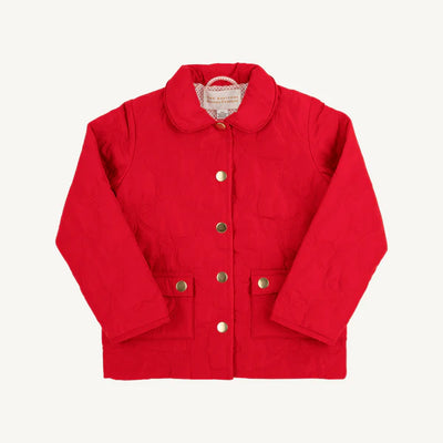 Richmond Red Bows with Microdots Kendall Quilted Coat