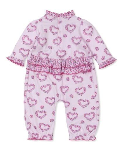 Hearts Abloom Pink Playsuit
