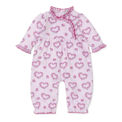 Hearts Abloom Pink Playsuit
