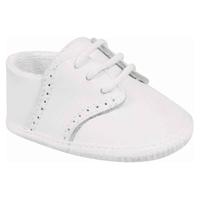 Linden White Leather Baby Shoes for Boys