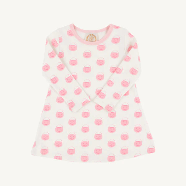 Vintage Prep Pumpkin Pails Long Sleeve Polly Play Dress