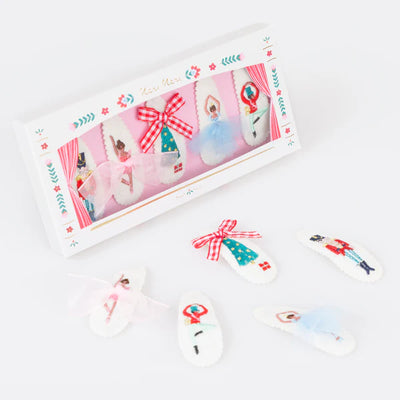 Embroidered Nutcracker  Hair Clips