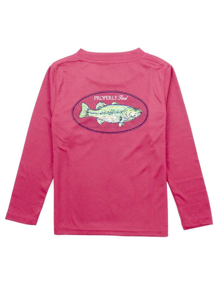 Long Sleeve Performance Tee- Bass Cayenne