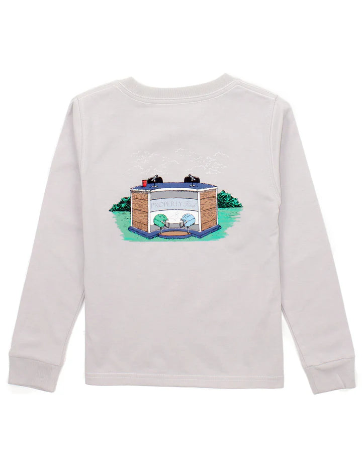 Boys Match Up Long Sleeve Tee- Ice Grey