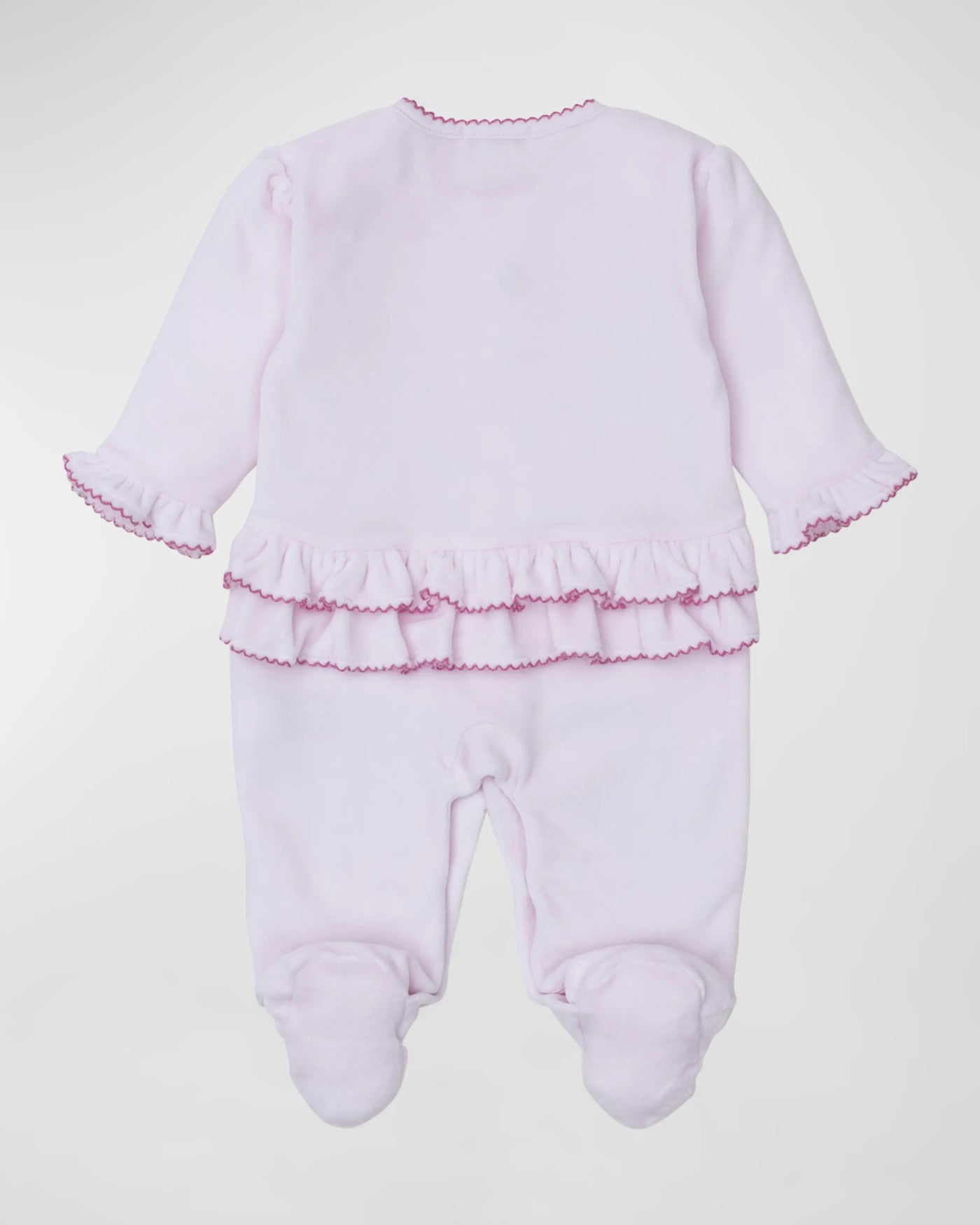 Blooming Bows Velour Footie