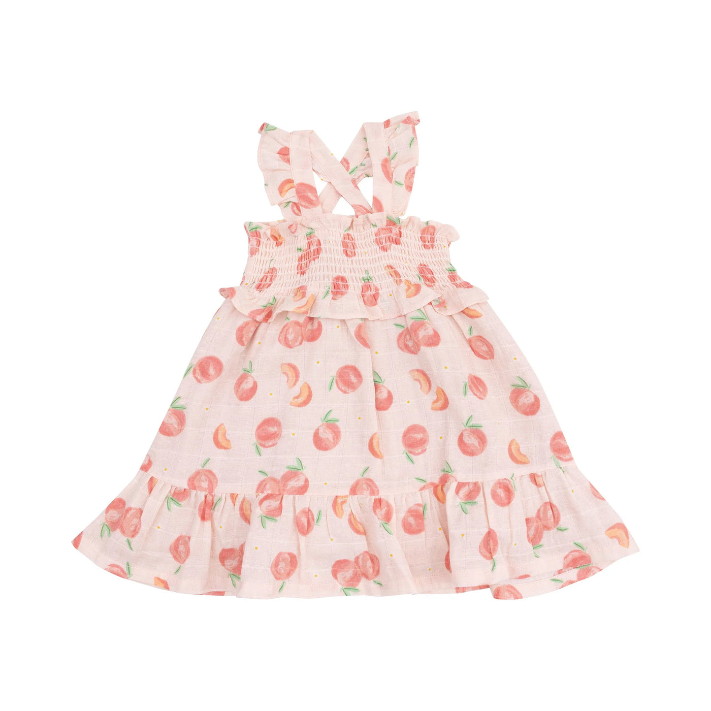 Sweet Peach Smocked Ruffle Sundress