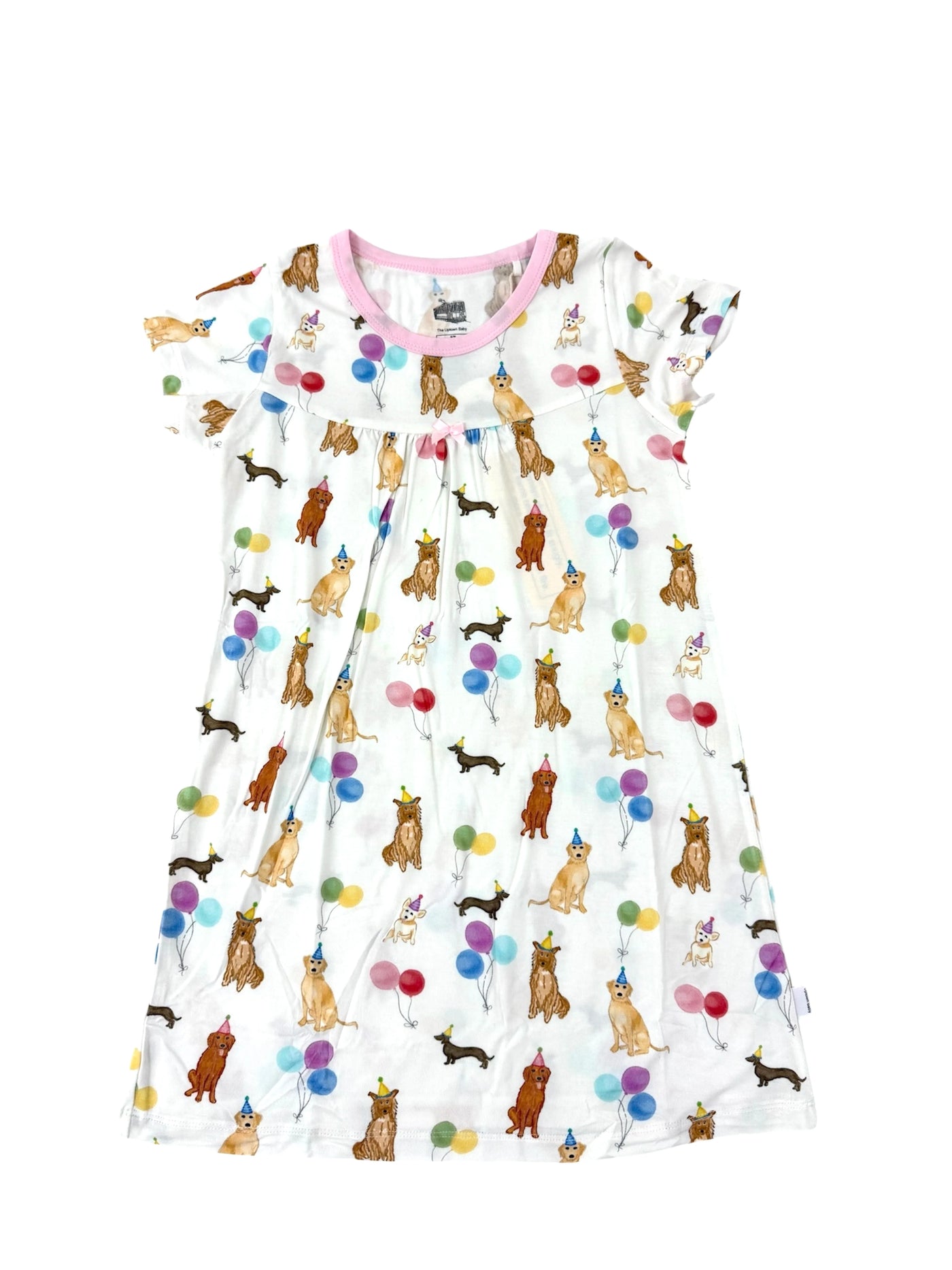 Pink Party Dogs Bamboo Night Dress