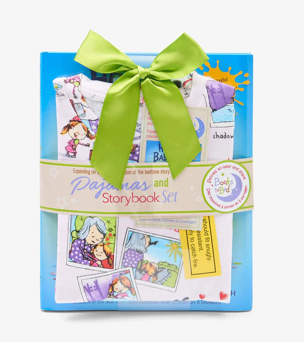 How To Babysit A Grandma - Flat Pack Pajama Set With Book