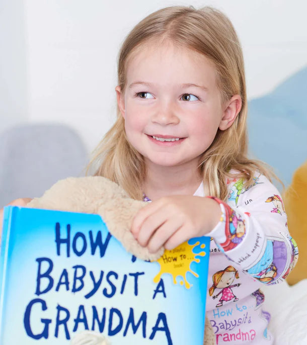 How To Babysit A Grandma - Flat Pack Pajama Set With Book