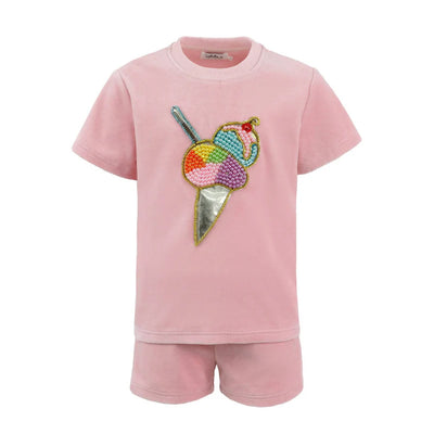 Velour Ice Cream Short Set