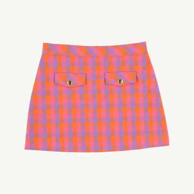 Autumn Punch Plaid Perrin Pocket Skirt (Velveteen)