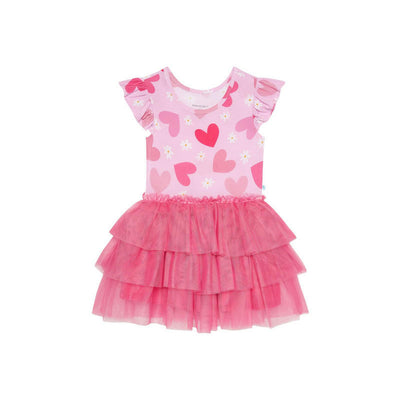 Daisy Love Ruffled Cap Sleeve Tulle Dress