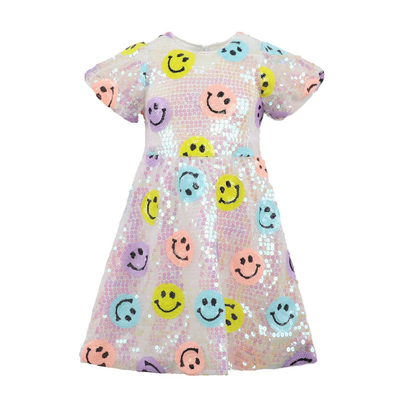 Rainbow Emoji Sequin Dress