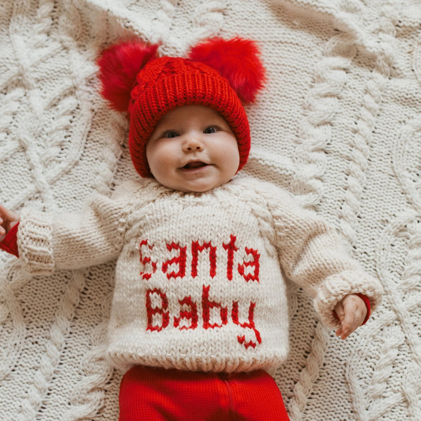 Red Fluffer Beanie Hat