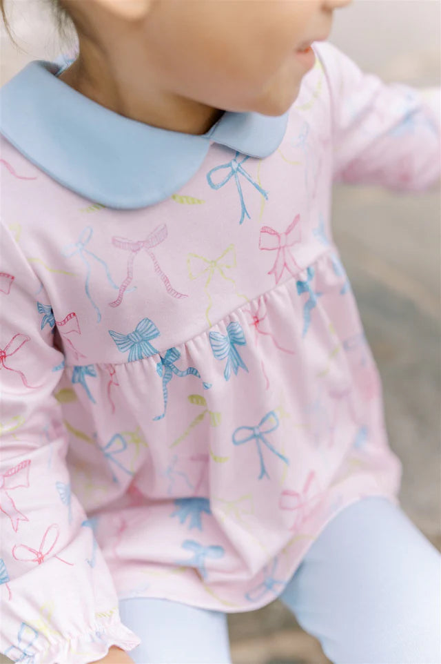 Ribbon Party Long Sleeve Tunic Set