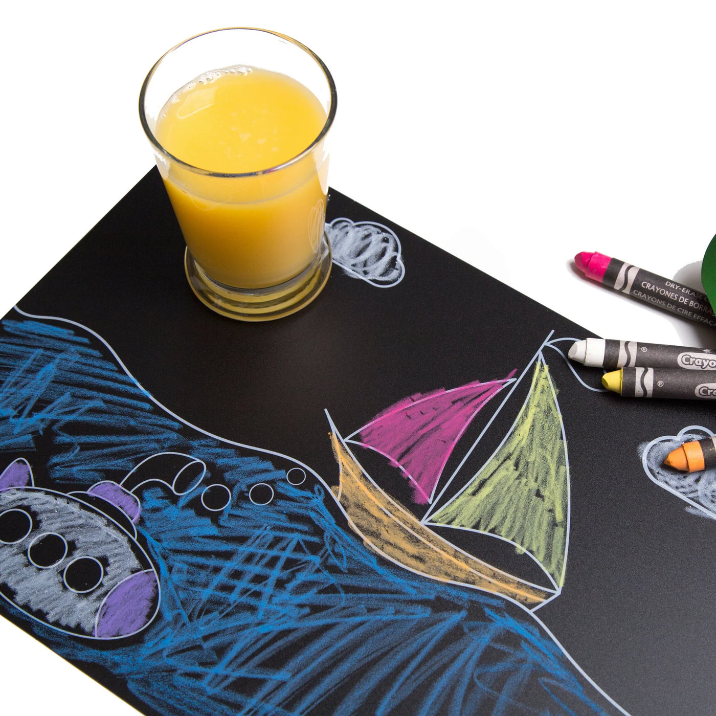 Transportation Time 9"x12" Chalkboard Placemats- Set of 4