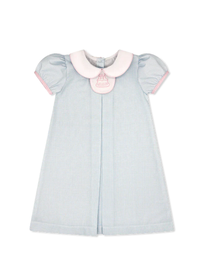 Baby Blue Mini Gingham Timeless Tabitha Dress