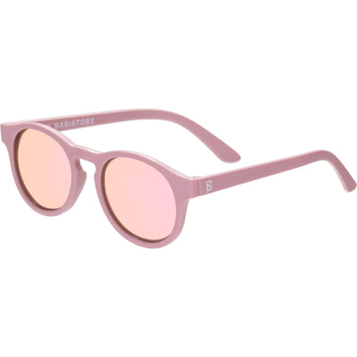 Pretty in Pink Polarized Keyhole Sunglasses with Mirrored Lens