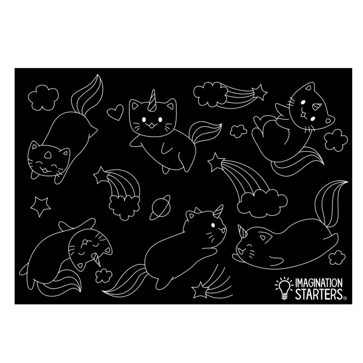 Whimsey 12"x17" Chalkboard Placemats- Set of 4