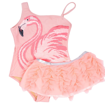 Pink Flamingo Sequin One Piece & Skirt