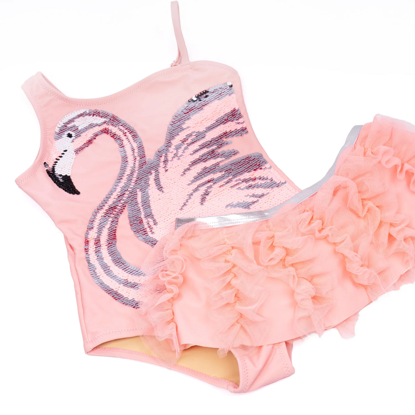 Pink Flamingo Sequin One Piece & Skirt