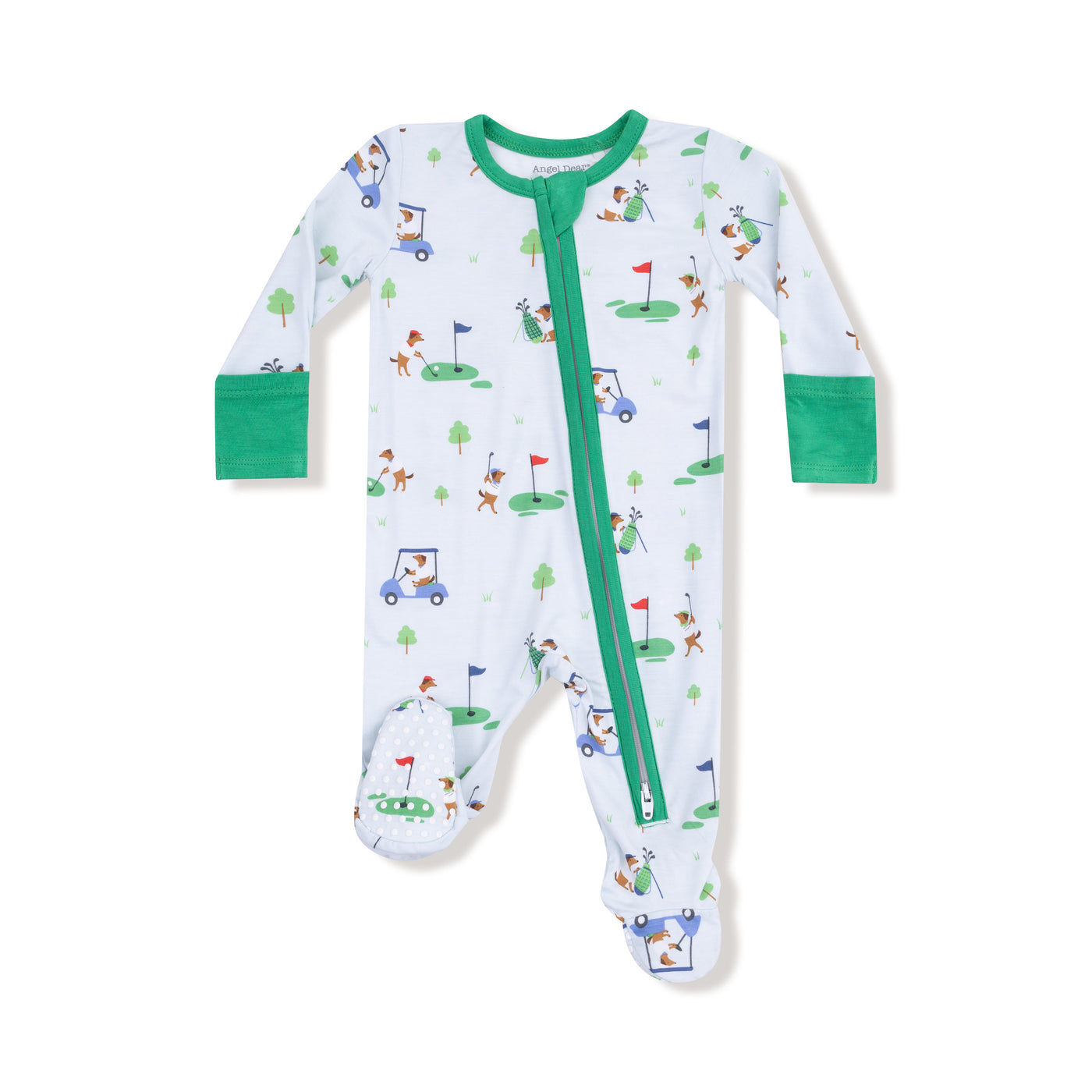 Dog Gone Golf Blue 2way Zipper Footie