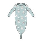 I Love You to the Moon Cows Knotted Gown 0/3mo