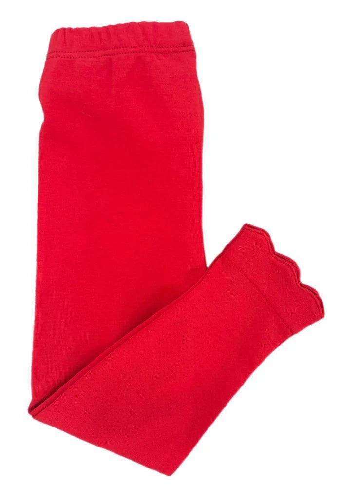 Red Scallop Leggings (Full Bloom Collection)