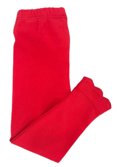 Red Scallop Leggings (Full Bloom Collection)
