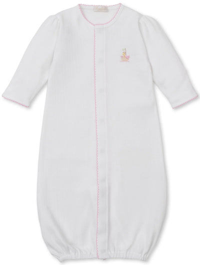 Premier Noah's Ark Embroidered Converter Gown with Pink