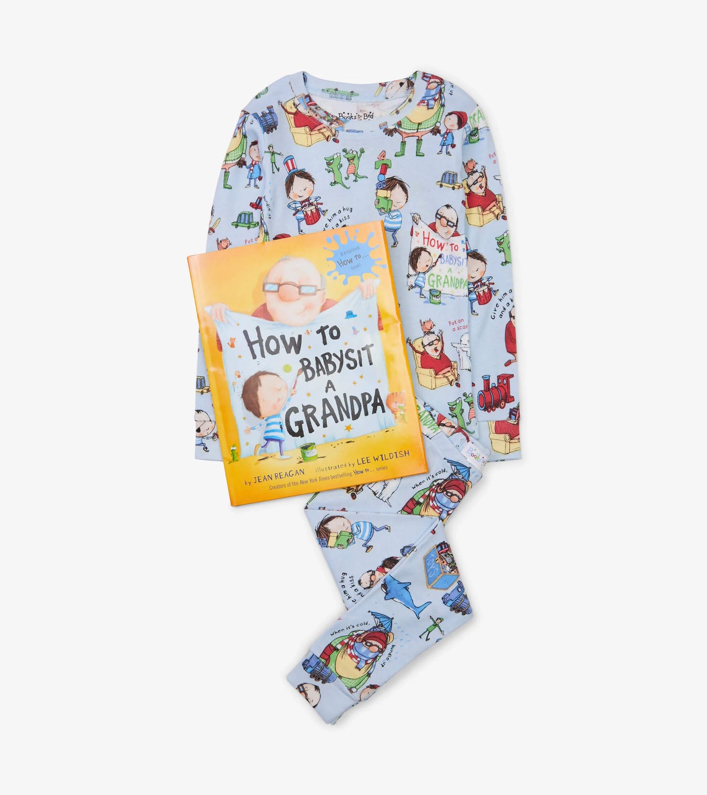 How To Babysit A Grandpa - Flat Pack Pajama Set With Book