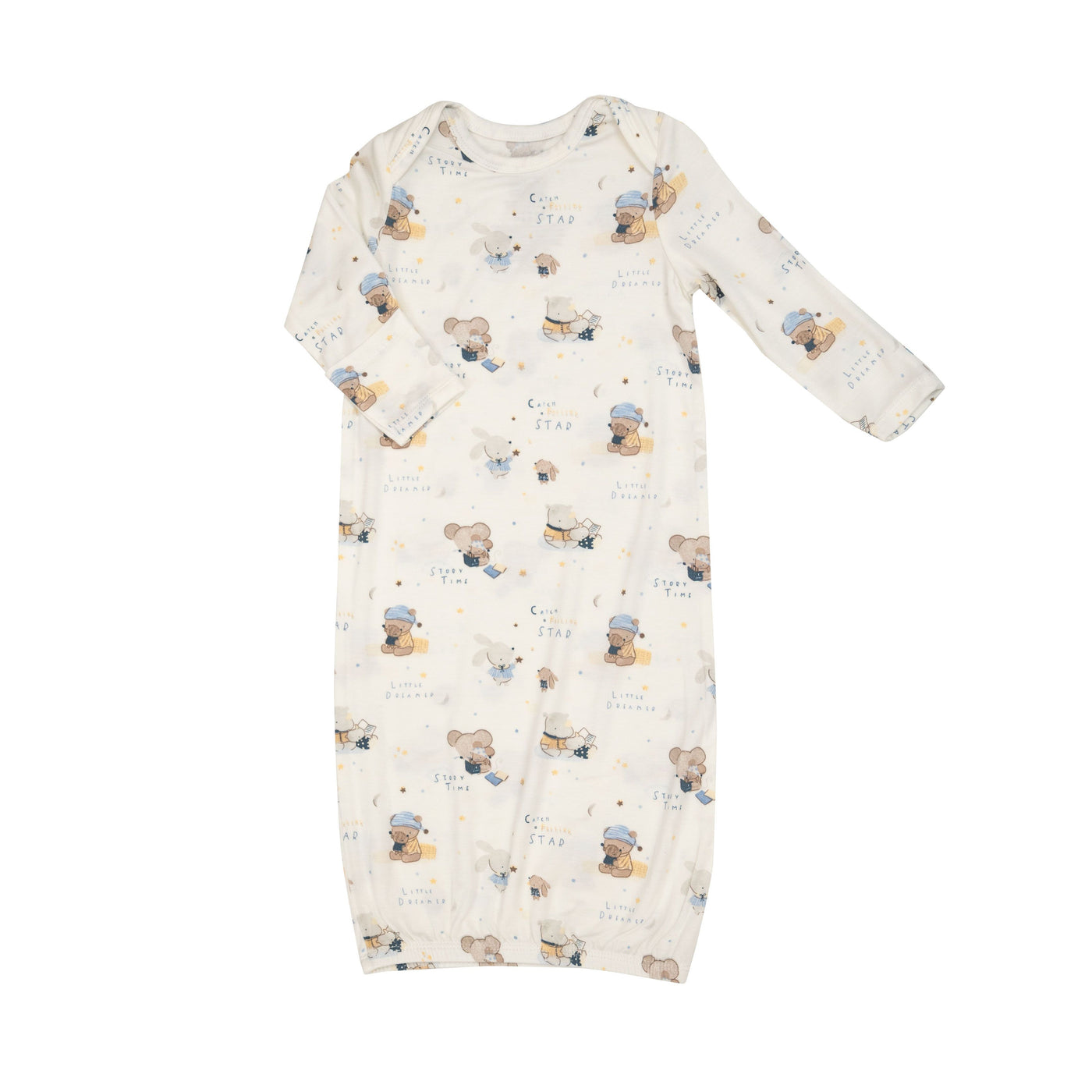 Bedtime Story Animals Gown- White