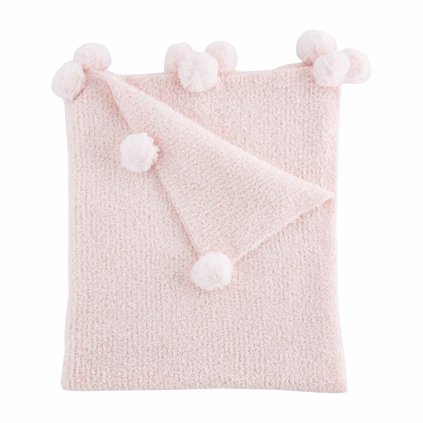 Chenille Pink Baby Blanket