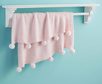 Chenille Pink Baby Blanket
