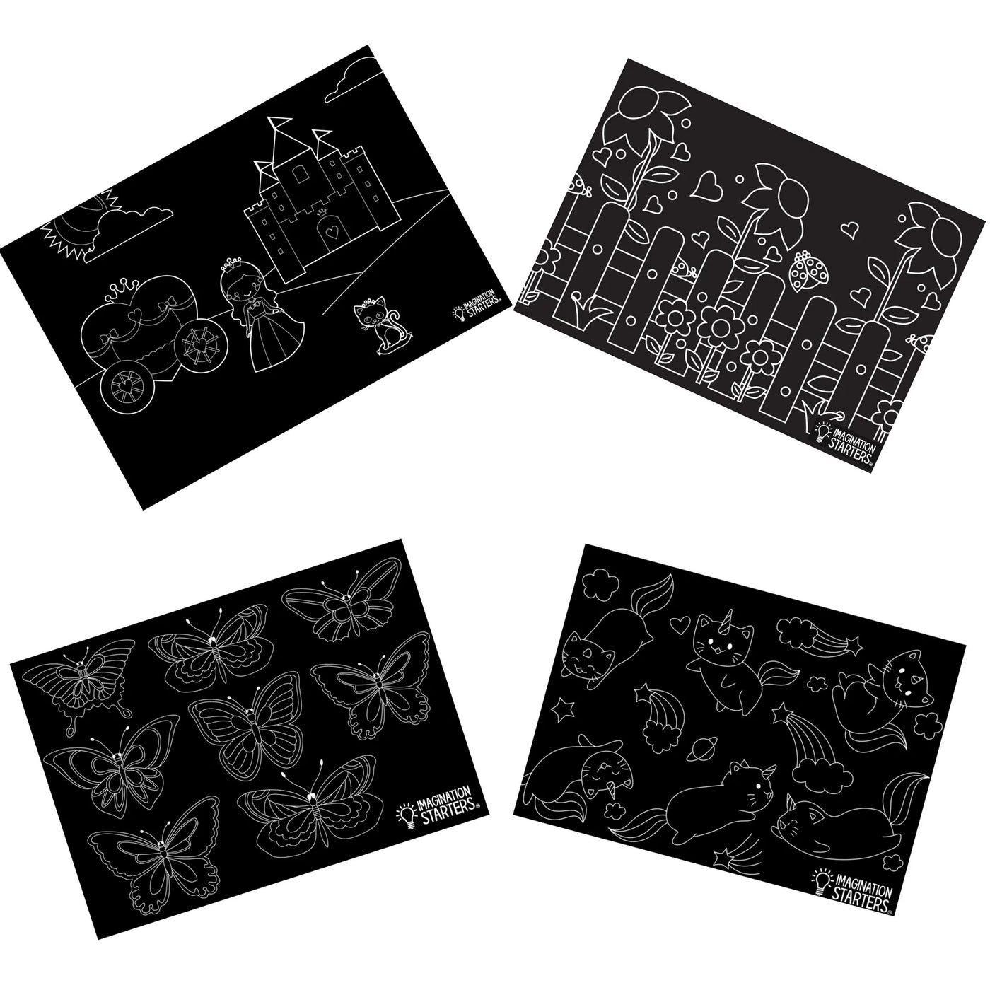 Whimsey 12"x17" Chalkboard Placemats- Set of 4