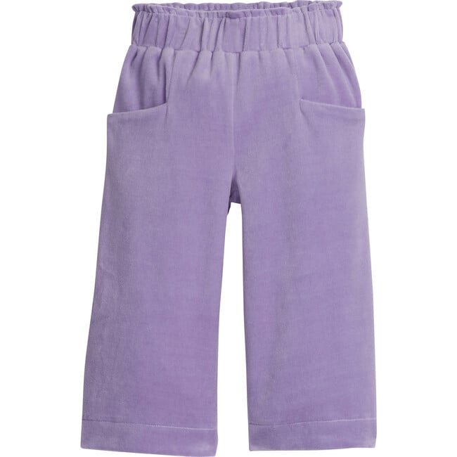 Lilac Velour Cropped Palazzo Pants