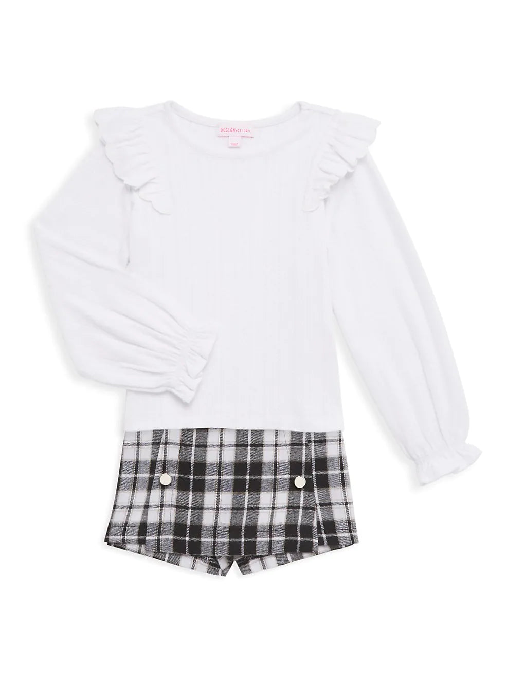Black and White Combo Skort