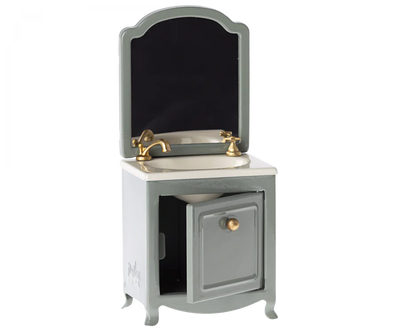 Sink with Mirror, Mouse- Dark Mint