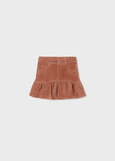 Nude Corduroy Skirt