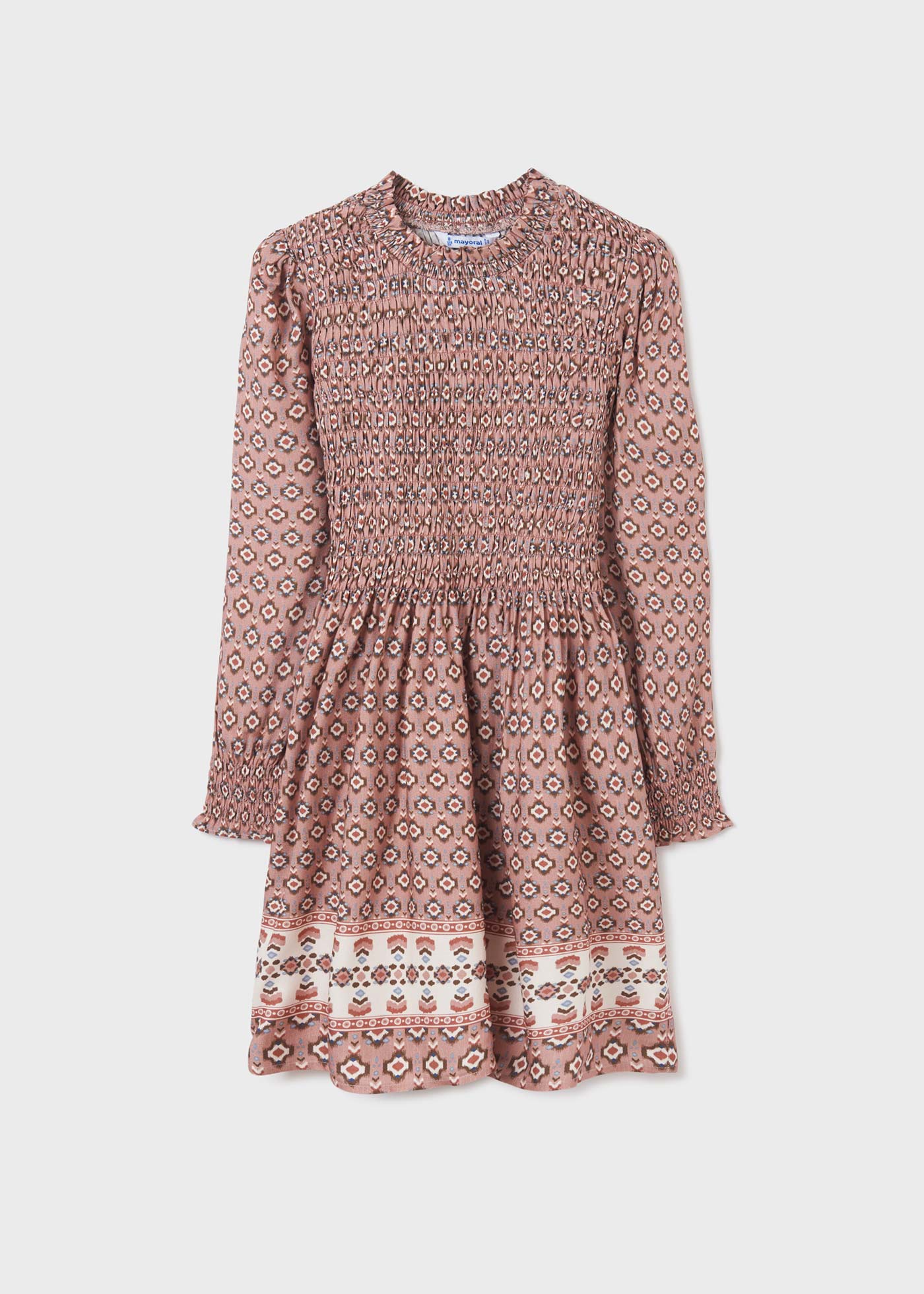 Rosy Patterned Dress