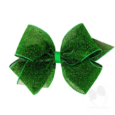 King Party Glitter Hair Bows (3 color options)