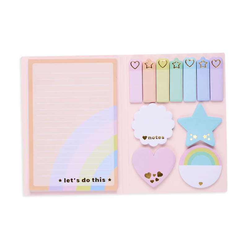 Side Notes Sticky Tab Notes Set- Pastel Rainbows