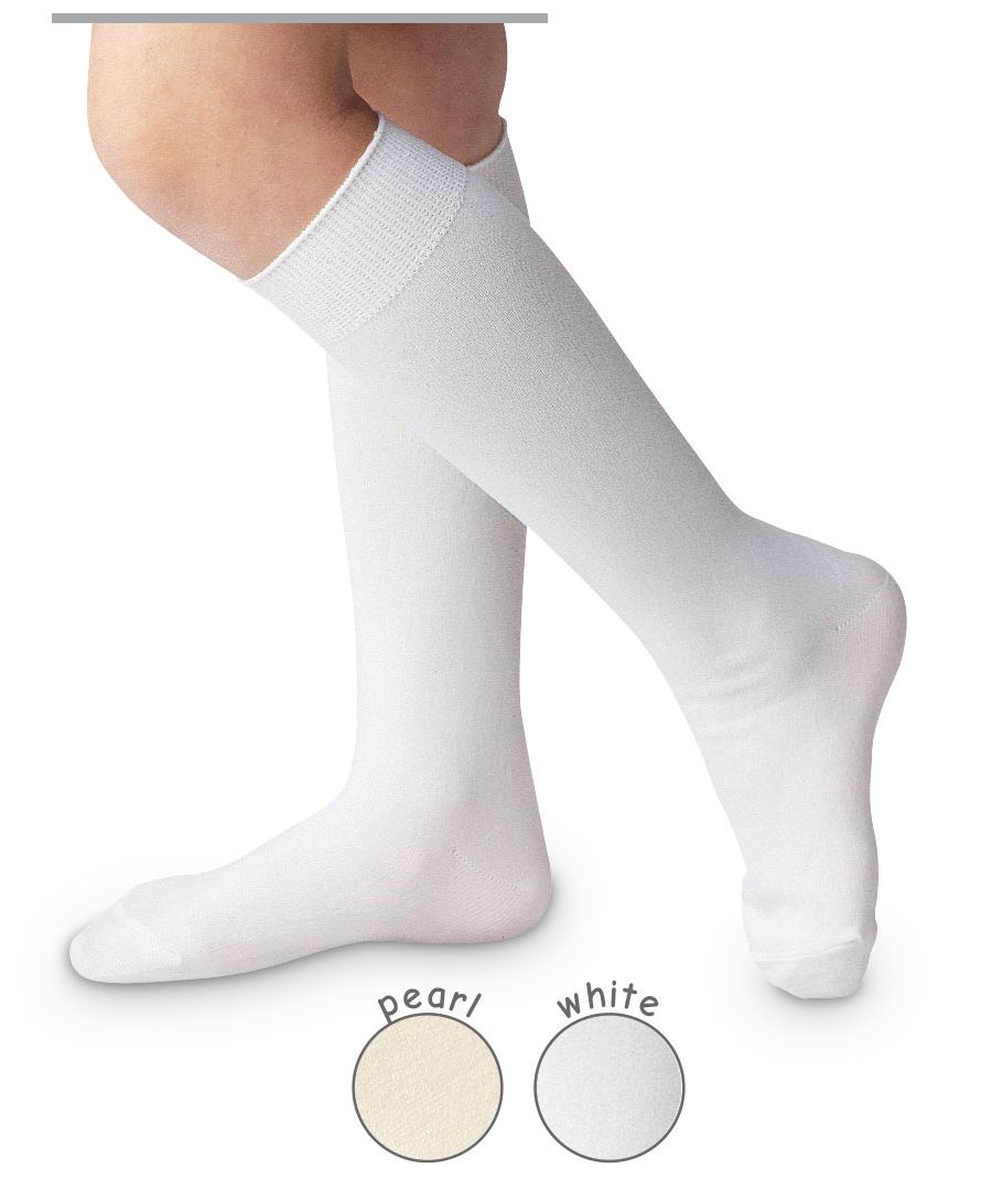 Classic Pearl Knee High Nylon Socks