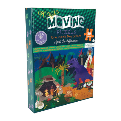 50 Piece Magic Moving Puzzle- Dinosaur
